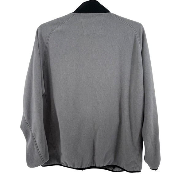 Huk Mens Fleece Jacket Full Zip Gray Black Chest Pocket Long Sleeve Size XXL - Picture 2 of 3